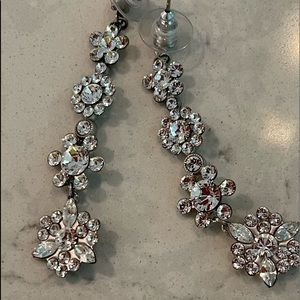 EARRINGS. CRYSTAL. Purchased in an upscale bridal boutique for $295!